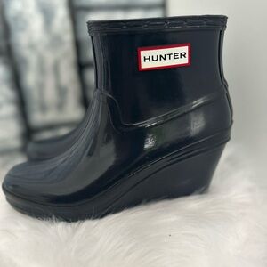 Hunter Aston Gloss Wedge Rain Boot